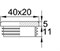 Заглушка 40х20 71186